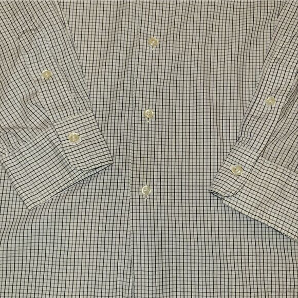 Lauren Ralph Lauren White Blue Classic Long Sleeve Button Collar Down 18 34/35 - Picture 3 of 7